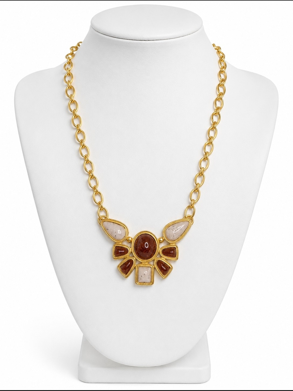 Vintage 1992 Avon Desert Sands Egyptian Style Gold Tone Necklace